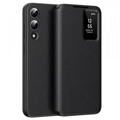 Husa pentru Samsung Galaxy S25 Edge S937, Techsuit, SmartView, Neagra foto