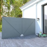VidaXL Copertină laterală pliabilă de terasă, gri, 400x200 cm