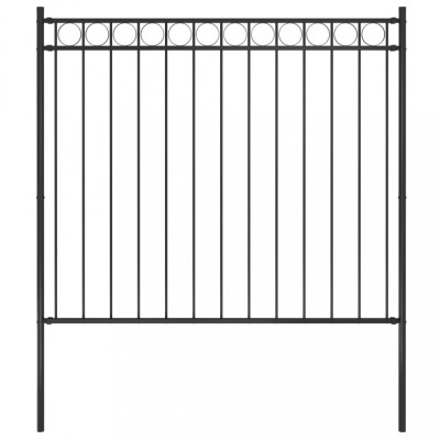 Gossi gard de gradina, negru, 1,7 x 1,5 m, otel foto