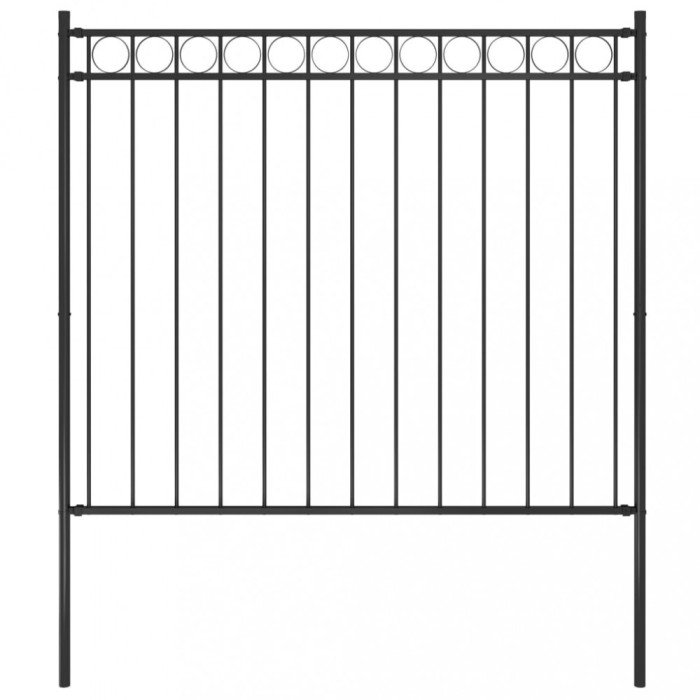 Gossi gard de gradina, negru, 1,7 x 1,5 m, otel