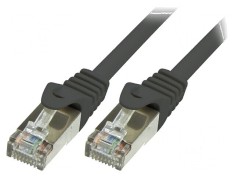 Cablaj Patch Cord F/UTP 6 litat CCA PVC negru 0,25m 26AWG foto