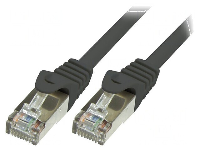Cablaj Patch Cord F/UTP 6 litat CCA PVC negru 0,25m 26AWG