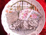 FARFURIE PORTELAN ENGLEZESC ROYAL ALBERT BONE CHINA DECOR PISICA PERSANA COLECTIA THE COUNTRY KITTEN 21.5 CM