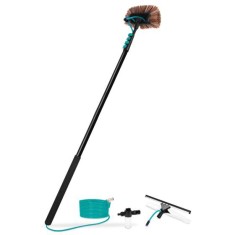 Perie de spalat telescopica 6, 5 M, furtun 9m, dozator sapun, pentru panouri fotovoltaice, geamuri, fatade, si alte suprafete
