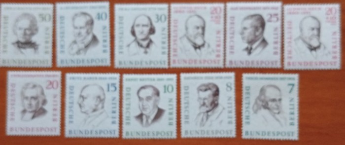 BERLIN -Serie veche -PERSONALITATI&#039;- Set complet 11val- MNH- NESTAMP. -vezi scan
