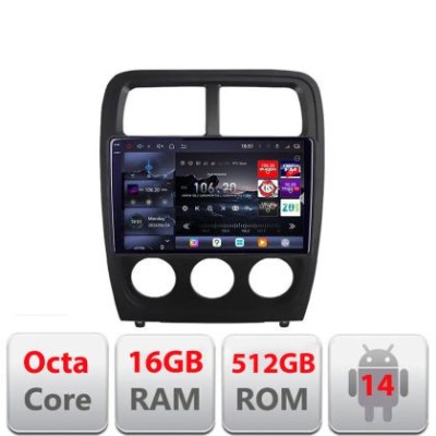 Navigatie Dodge Caliber 2010-2012 Edotec Kit-CALIBER 8 core QLED 2K 16+512 360 Android Waze USB Navigatie Internet Youtube Radio CarStore Technology foto