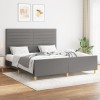 VidaXL Cadru de pat fără saltea, gri &icirc;nchis, 160x200 cm, textil 3125147