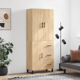 VidaXL Dulap &icirc;nalt, stejar sonoma, 69,5x34x180 cm, lemn compozit
