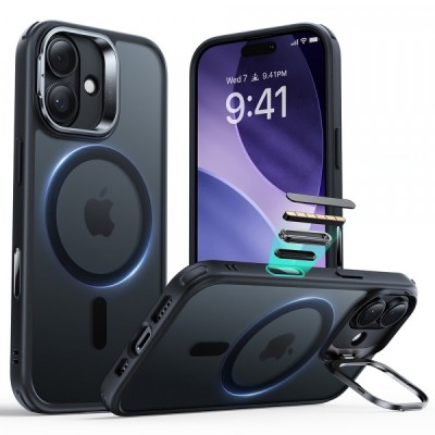 Husa MagSafe pentru Apple iPhone 17, ESR, Classic Hybrid Kickstand, Neagra foto