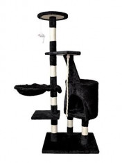 Ansamblu de joaca pentru pisici din sisal, 118x49 cm, Negru foto