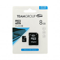 Card Memorie 8 GB Micro SDHC+Adaptor SD Team foto