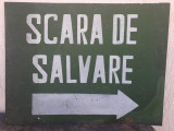 HST Tablă vopsită Scara de salvare Rom&acirc;nia comunistă decor industrială