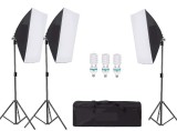 Kit 3 softbox lumina continua cu geanta transport si 3x bec 150W