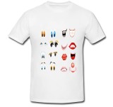 Cumpara ieftin Tricou &quot; Eyes and lips cartoon &quot;