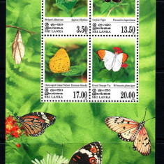 Sri Lanka 1999, Fauna, Fluturi, serie neuzata, MNH