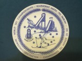 Farfurie oficiala de colectie Campionatele Mondiale de Schi - Falun Suedia anul 1974 design Sven Jonson producator Gustavsberg / editie limitata !
