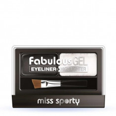 Paleta Tus De Ochi Si Iluminator Miss Sporty Fabulous Gel, Black White foto