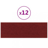 Panouri de perete 12 buc. roșu vin 90x30 cm textil 3,24 m&sup2;