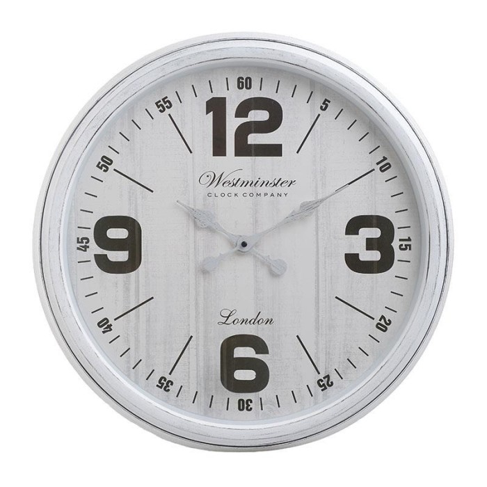 Ceas de perete Westminster, rotund, melamina, alb, diametru 51 cm Ceas de perete Westminster, rotund, melamina, alb, diametru 51 cm