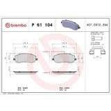 Placute frana Citroen C8 (Ea Eb) 06.02-; Fiat Ulysse (179) 08.02-06.11; Lancia Phedra (179) 09.02-11.10; Peugeot 807 (Eb) 06.02-, Fata, BREMBO