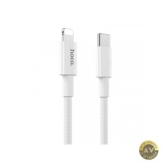 Cablu Date si Incarcare USB-C - Lightning HOCO X56 20W 1m Alb
