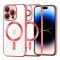 Husa MagSafe pentru Apple iPhone 14 Pro, Techsuit, Luxury Crystal, Rosie