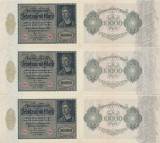 3 x 1922 ( 19 I ) , 10.000 mark ( P-71 ) - Germania - stare UNC