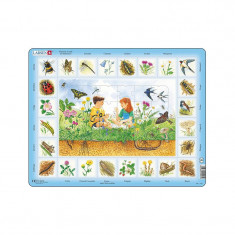 Puzzle maxi La campie, orientare tip vedere, 48 de piese, Larsen, romana EduKinder World