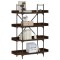 Gossi biblioteca cu 4 niveluri, stejar fumuriu, 100x33x145,5 cm, lemn
