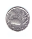 Moneda Maroc 1/2 dirham 2013, stare foarte buna, curata