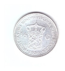 Moneda Olanda 1/2 gulden 1929, stare foarte buna, curata