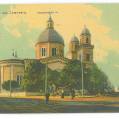 2917 - CERNAUTI, Bucovina, Church - old postcard - used - 1909