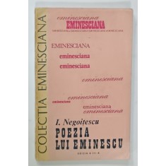 POEZIA LUI EMINESCU de I. NEGOITESCU , 1980
