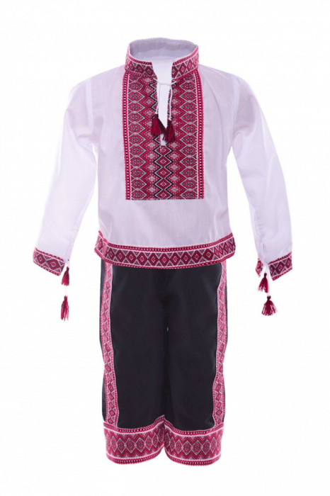 Costum Popular pentru baieti, negru 11 ani 146