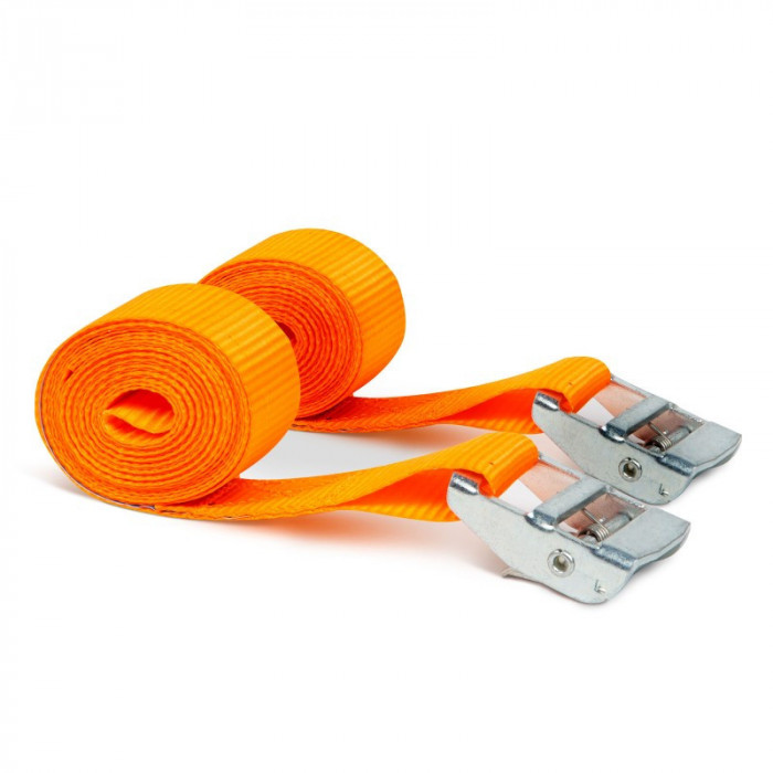 Set 2 chingi fixare cu clichet MNC, 3.5 m x 25 mm, plastic, maxim 200 kg