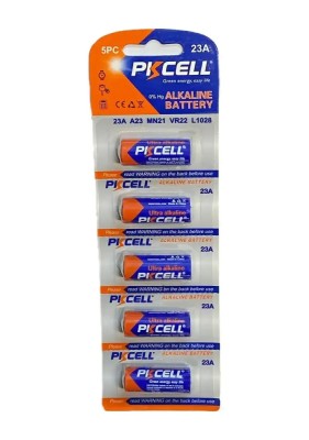Set 5 baterii PKCELL 23A ultra alkaline 12V compatibil A23 /MN21 /VR22 /L1028 /V23 /LRV08 23A-5PC-PKCELL (615) foto