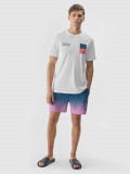 Tricou cu imprimeu pentru bărbați - alb, 4F Sportswear