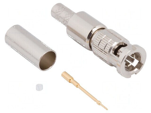 Conector BNC tată drept 75&Omega; pe cablu PTFE