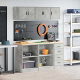 VidaXL Dulapuri de garaj 6 buc Lemn prelucrat gri beton