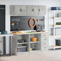 vidaXL Dulapuri de garaj 6 buc Lemn prelucrat gri beton