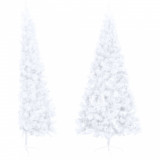 Brad de Crăciun artificial cu suport, alb, 180 cm, PVC