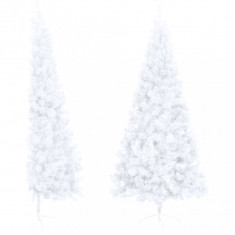 Brad de Crăciun artificial cu suport, alb, 180 cm, PVC