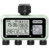 Cumpara ieftin Programator Irigare 4 Iesiri, cu Ecran LCD, Programe Automat/Manual, Functie Rain Delay si Blocare, Rezistent la Apa IPX5, Accesorii Incluse, Verde/Ne