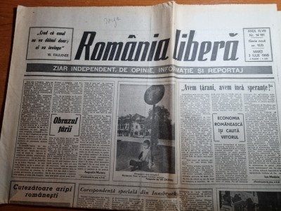 romania libera 3 iulie 1990-economia romaneasca isi cauta viitorul foto