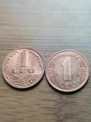 Moneda Romania 1 leu 1992,1993 -Luciu de Batere foto