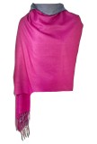 Fular tip sal, cu doua fete uni, Dacali, ciclam, 185X75 cm