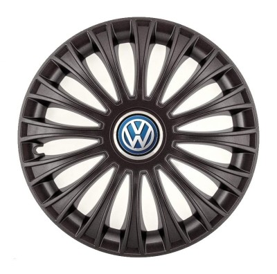 Set 4 Capace Roti, potrivite jantelor de R14, pentru Volkswagen, model dino Negru foto