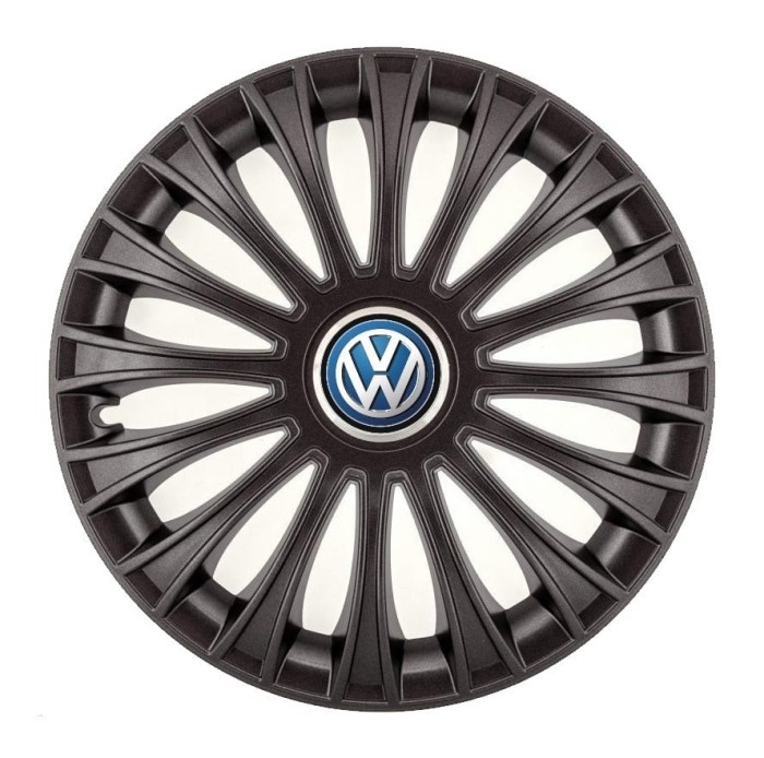 Set 4 Capace Roti, potrivite jantelor de R14, pentru Volkswagen, model dino Negru