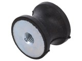 Atenuator Vibrații ELESA+GANTER M6 25mm Guma 20mm
