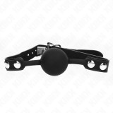 Kink Collar &amp; Gag-Model 1 Minge din Silicon 4 cm Gag cu Lacăt 60